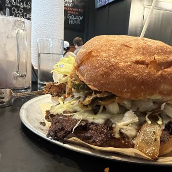 Stack 571 Burger & Whiskey Bar - Three 3 Pepper Bomb Burger - American Near Me - Lake Tapps, Washington Stack 571 Burger & Whiskey Bar - Three 3 Pepper Bomb Burger - American Near Me - Lake Tapps, Washington