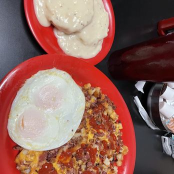 Johnny O's Cafe - Corn beef hash, with biscuits and gravy and loaded home fries. - Cafes Near Me - Rancho Cucamonga, California Johnny O's Cafe - Corn beef hash, with biscuits and gravy and loaded home fries. - Cafes Near Me - Rancho Cucamonga, California