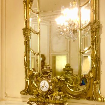 The Westgate Hotel - Gold gilded mirror, rococo clock on a Marble top table - Hotels Near Me - San Diego, California