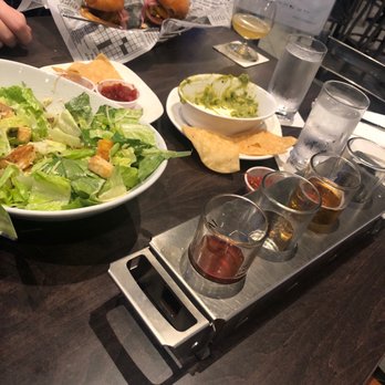 The Brass Tap - Ceased salad with shrimp and angus slider - Beer Bar Near Me - Modesto, California