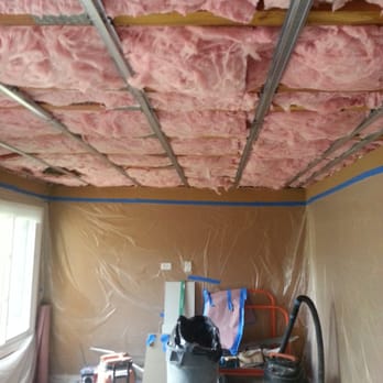 Soundproof Chicago - Ready for Final Layers Suspended from the Resilient Channels - General Contractors Near Me Soundproof Chicago - Ready for Final Layers Suspended from the Resilient Channels - General Contractors Near Me