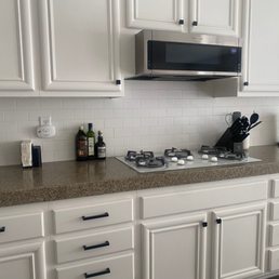 End result, subway tile installed.