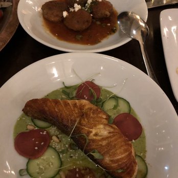 Zaytinya - Top: beef lamb meatballs Bottom: salmon - Greek Near Me - Washington, DC, District of Columbia Zaytinya - Top: beef lamb meatballs Bottom: salmon - Greek Near Me - Washington, DC, District of Columbia