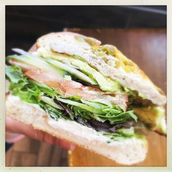 Cumaica - Veggie bagel (not vegan) with added sausage. Meat eaters need fiber too. - Coffee & Tea Near Me - San Francisco, California