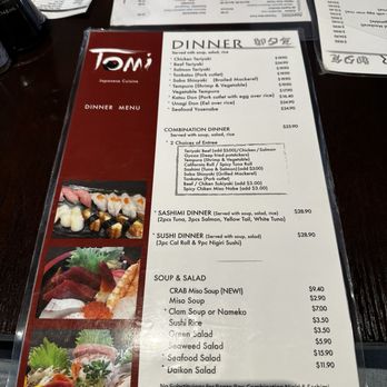 Tomi Sushi - Menu - Japanese Near Me - San Jose, California Tomi Sushi - Menu - Japanese Near Me - San Jose, California