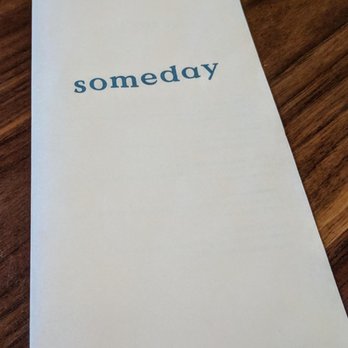 Someday - Exterior:  drink menu - Cocktail Bars Near Me - Portland, Oregon