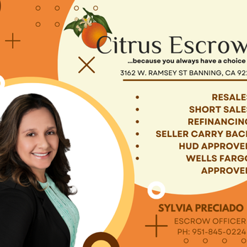 Citrus Escrow - Ready to help you! Call us today! - Real Estate Services Near Me - Banning, California