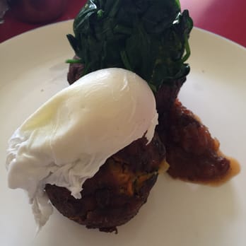 Galleon Cafe - Sweet Potato and Basil Hash with Spinach and Poached egg. - Restaurants Near Me - St Kilda, VIC Galleon Cafe - Sweet Potato and Basil Hash with Spinach and Poached egg. - Restaurants Near Me - St Kilda, VIC