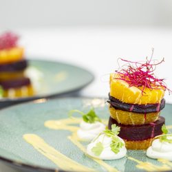 Mena Catering - Beets on Beets Stack