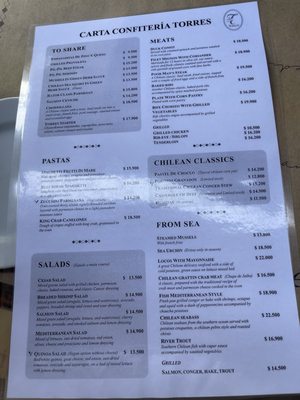 Menu photo 1 Confitería Torres Santiago, RM Menu photo 1 Confitería Torres Santiago, RM