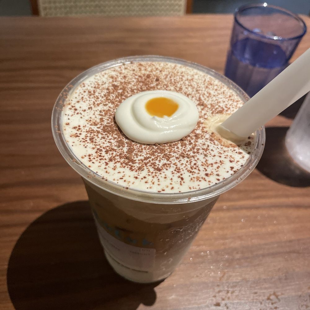 Uluhuluh - Their popular sunny side up coffee latte - Bubble Tea Near Me - New York, New York Uluhuluh - Their popular sunny side up coffee latte - Bubble Tea Near Me - New York, New York