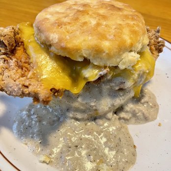 Pine State Biscuits - Reno - The Reggie - Crispy & juicy chicken smothered with gravy cradled in their delicious biscuit sandwich. Another must try - Breakfast & Brunch Near Me - Reno, Nevada Pine State Biscuits - Reno - The Reggie - Crispy & juicy chicken smothered with gravy cradled in their delicious biscuit sandwich. Another must try - Breakfast & Brunch Near Me - Reno, Nevada