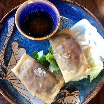 V Lotus - Hai phong pillow egg rolls (2) - one of two options with the lunch special; served with fish sauce - Vietnamese Near Me - Sugar Land, Texas