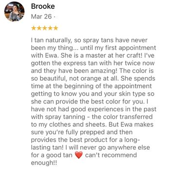 Aloha Glow - More feedback on Google - Spray Tanning Near Me - Hoffman Estates, Illinois
