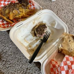 Couldn't eat the too greasy bun. Couldn't eat the too greasy bun.