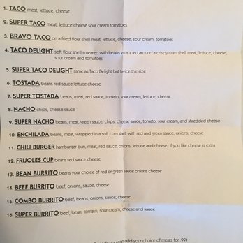 Taco Bravo - The menu - Mexican Near Me - Campbell, California