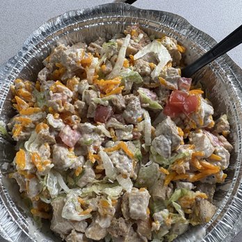The Halal Guys - Chicken Schwarma bowl with white sauce - Halal Near Me - Fairfax, Virginia