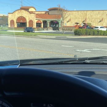El Tapatio - a view of a parking lot from inside a car - Mexican Near Me - Rocky Mount, North Carolina