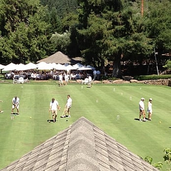 Meadowood Napa Valley - Our morning view of people playing croquet. - Hotels Near Me - St. Helena, California