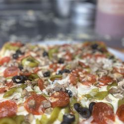 Bear Mountain Pizza & Cafe - Grandma Pizza Supreme Style