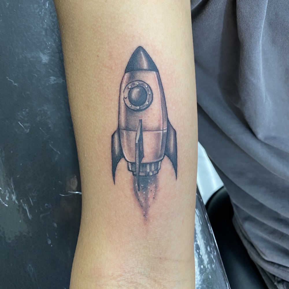 Golden Triangle Art Studio - rocket tattoo - Tattoo Near Me - Upland, California