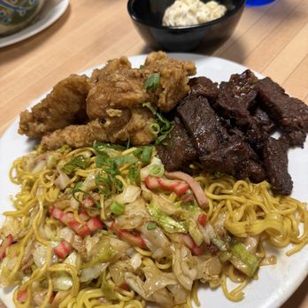 Aiea Bowl - Tasty Chicken & Kalbi - substitute rice for fried noodles. Mac salad. - Bowling Near Me - Aiea, Hawaii Aiea Bowl - Tasty Chicken & Kalbi - substitute rice for fried noodles. Mac salad. - Bowling Near Me - Aiea, Hawaii