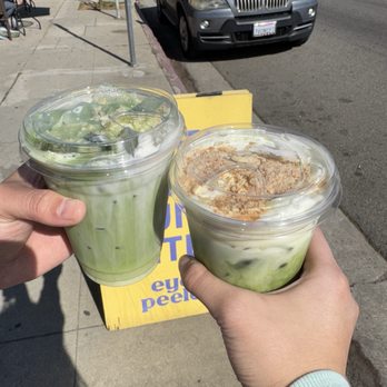 Eyes Peeled Coffee - Matcha Cake Pandan and Banana Matcha - Coffee & Tea Near Me - Los Angeles, California Eyes Peeled Coffee - Matcha Cake Pandan and Banana Matcha - Coffee & Tea Near Me - Los Angeles, California