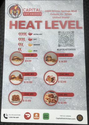 Menu photo 5 Capital Hot Chicken Oviedo, FL