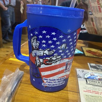 Lamberts Cafe - Lambert's infamous plastic cup. - American Near Me - Sikeston, Missouri