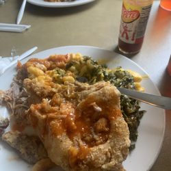 Shamrock Restaurant - Friend chicken, collard greens, Mac and cheese