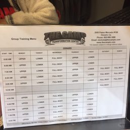 Class schedule Class schedule