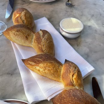 Bouchon - Complimentary bread and butter (loved the butter!). - French Near Me - Yountville, California Bouchon - Complimentary bread and butter (loved the butter!). - French Near Me - Yountville, California