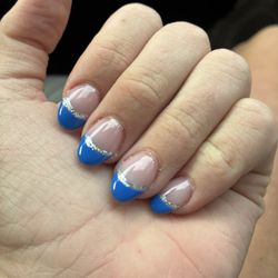 Blue frenchies with extensions