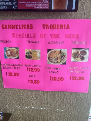 Menu photo 2 Carmelita's Taqueria Reno, NV Menu photo 2 Carmelita's Taqueria Reno, NV