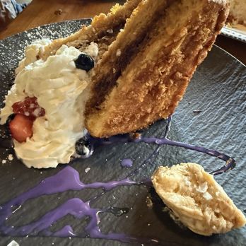 Straits - Honolulu - Caramel French toast. Cornflakes. The ratio compound butter. Fresh fruit - Asian Fusion Near Me - Honolulu, Hawaii