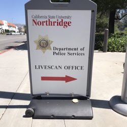 CSUN Livescan Services - Look for the sign