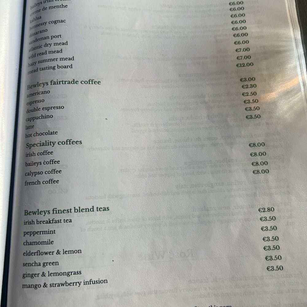 Fitz's Pub - After dinner drink menu - Pubs Near Me - Doolin, CE
