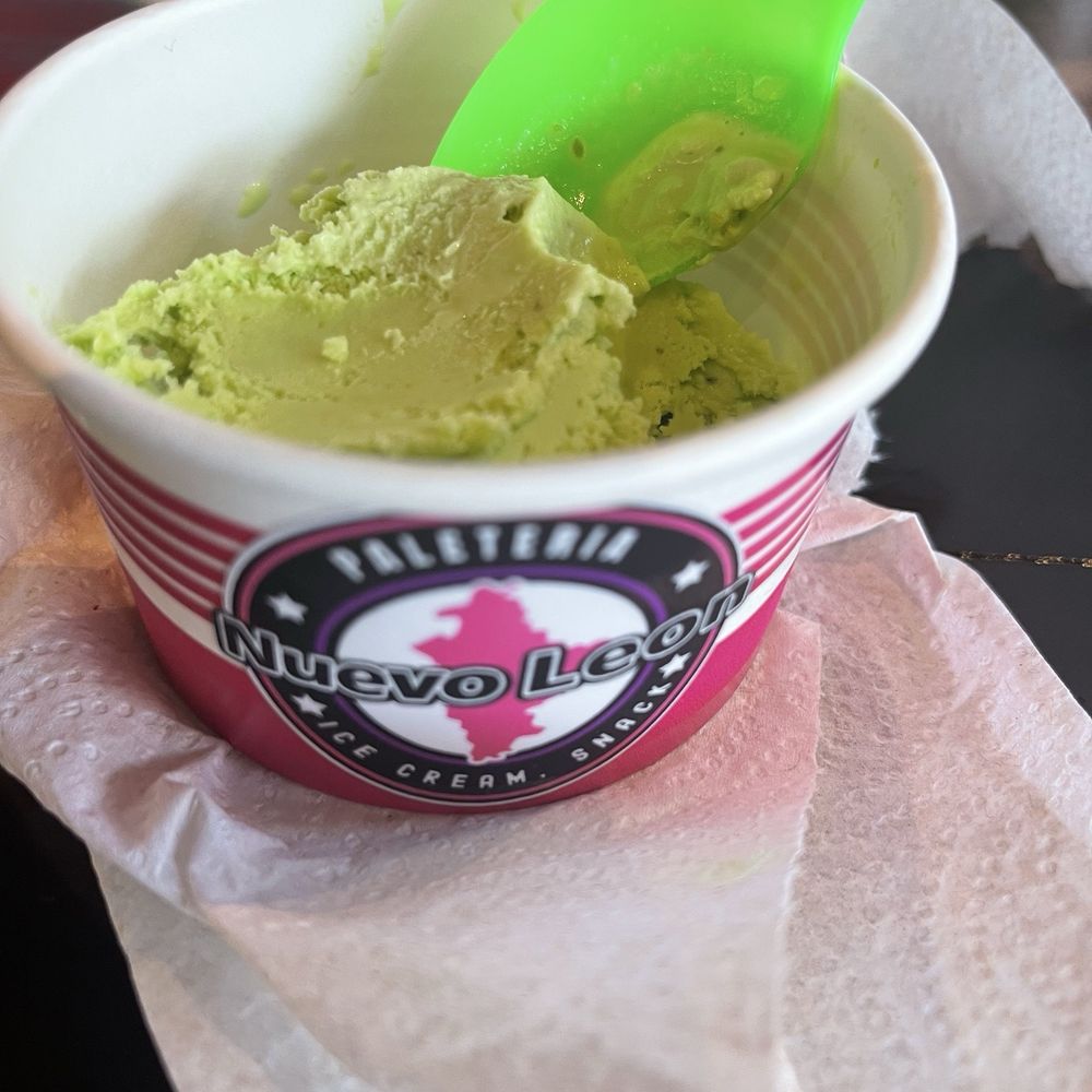 Paleteria Nuevo Leon - Pistachio Ice Cream on a cup - Desserts Near Me - Richardson, Texas