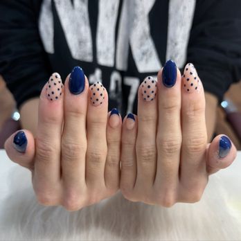 The Nail Studio - Fill in and polka dot - Nail Salons Near Me - Crown Point, Indiana