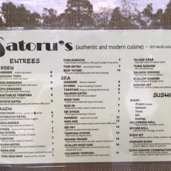 Satoru's Japanese Restaurant - Menu 2 of 2