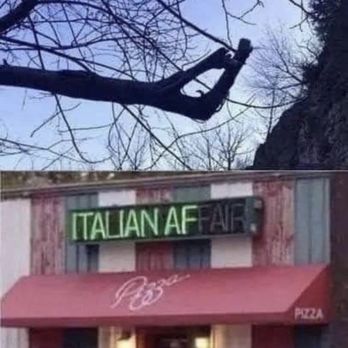 Italian Affair Pizza - a man hanging from a tree - Italian Near Me - Sherman, Texas Italian Affair Pizza - a man hanging from a tree - Italian Near Me - Sherman, Texas