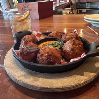 The Eagle Louisville - Hush puppies were so good!    A bit spicy but really tasty - Southern Near Me - Louisville, Kentucky