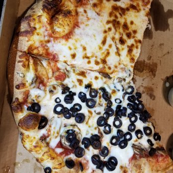 Valley Pizza - Cheese/mushroom and olive. We were so hungry we dive in before taking a complete shot. - Pizza Near Me - Las Cruces, New Mexico Valley Pizza - Cheese/mushroom and olive. We were so hungry we dive in before taking a complete shot. - Pizza Near Me - Las Cruces, New Mexico