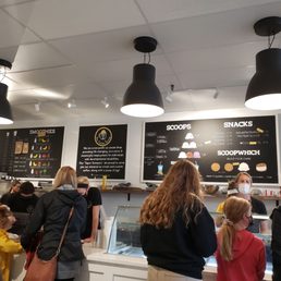 Counter and menu board showing all the goodies and what's to come