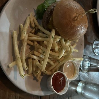 The Creek Eatery - Plant based burger with garlic fries - Wine Bars Near Me - San Jose, California The Creek Eatery - Plant based burger with garlic fries - Wine Bars Near Me - San Jose, California