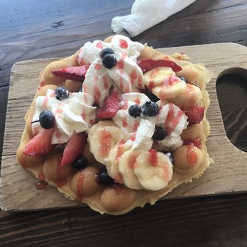 Canes Cafe and Corner Store - Bubble waffle for Fourth of July - Delicious! - Cafes Near Me - Palm Harbor, Florida