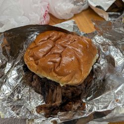 Seymour's BBQ - Brisket sandwich.