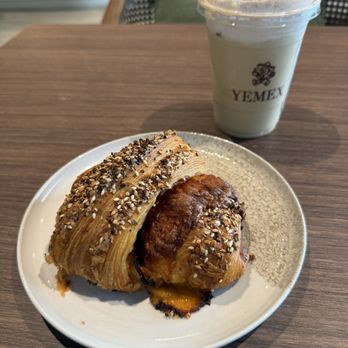 Yemex - Turkey, cheese, and salsa macha croissant and date cardamom horchata latte - Coffee & Tea Near Me - Houston, Texas Yemex - Turkey, cheese, and salsa macha croissant and date cardamom horchata latte - Coffee & Tea Near Me - Houston, Texas