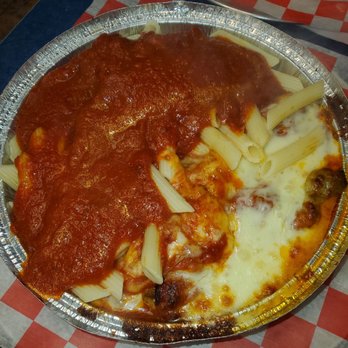 Angela's Pizzeria - Large plate of Eggplant Parm and Baked Ziti. - Pizza Near Me - Islip, New York Angela's Pizzeria - Large plate of Eggplant Parm and Baked Ziti. - Pizza Near Me - Islip, New York