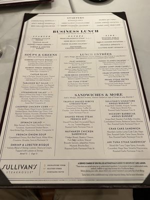 Menu photo 2 Sullivan's Steakhouse Tucson, AZ Menu photo 2 Sullivan's Steakhouse Tucson, AZ